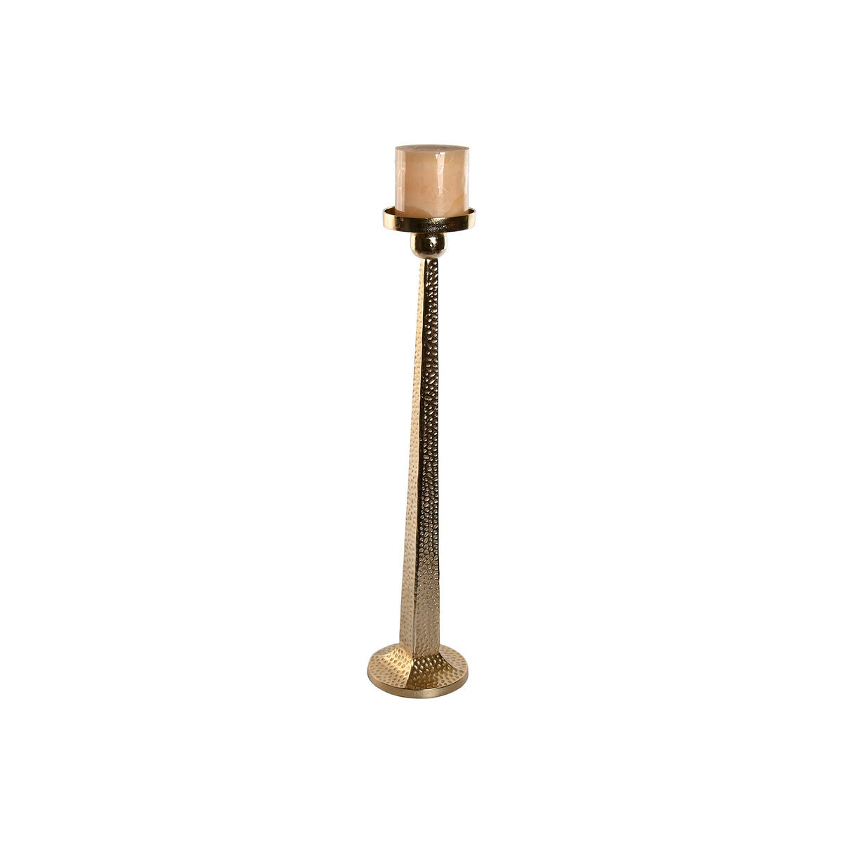 Kynttilänjalka kullattu alumiini 2 kpl, 18,5×18,5×85,5 cm, olohuoneeseen