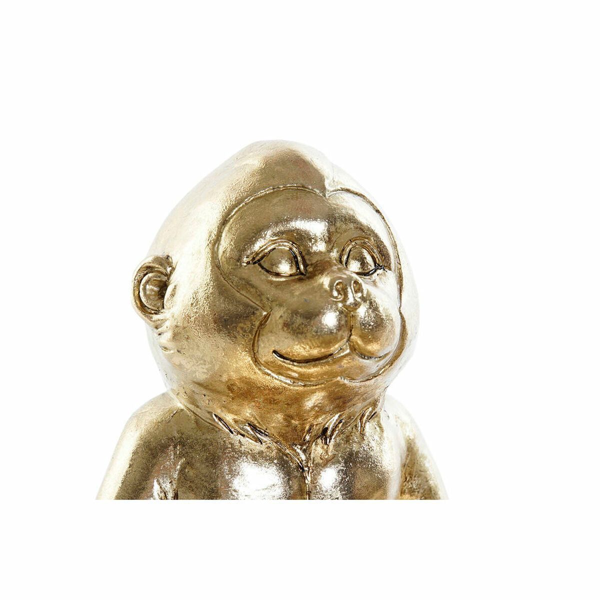 Kultainen apina koristefiguuri, siirtomaatyylinen resiini 23 x 20,4 x 14,8 cm