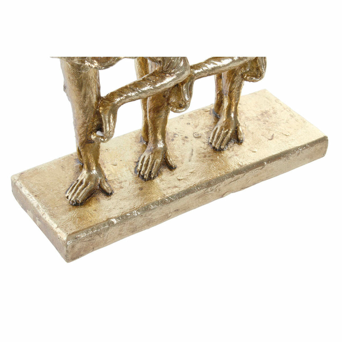 Kultainen koristeapina 3 apinaa, siirtomaatyyliinen koristehahmo 23 x 9,5 x 24 cm