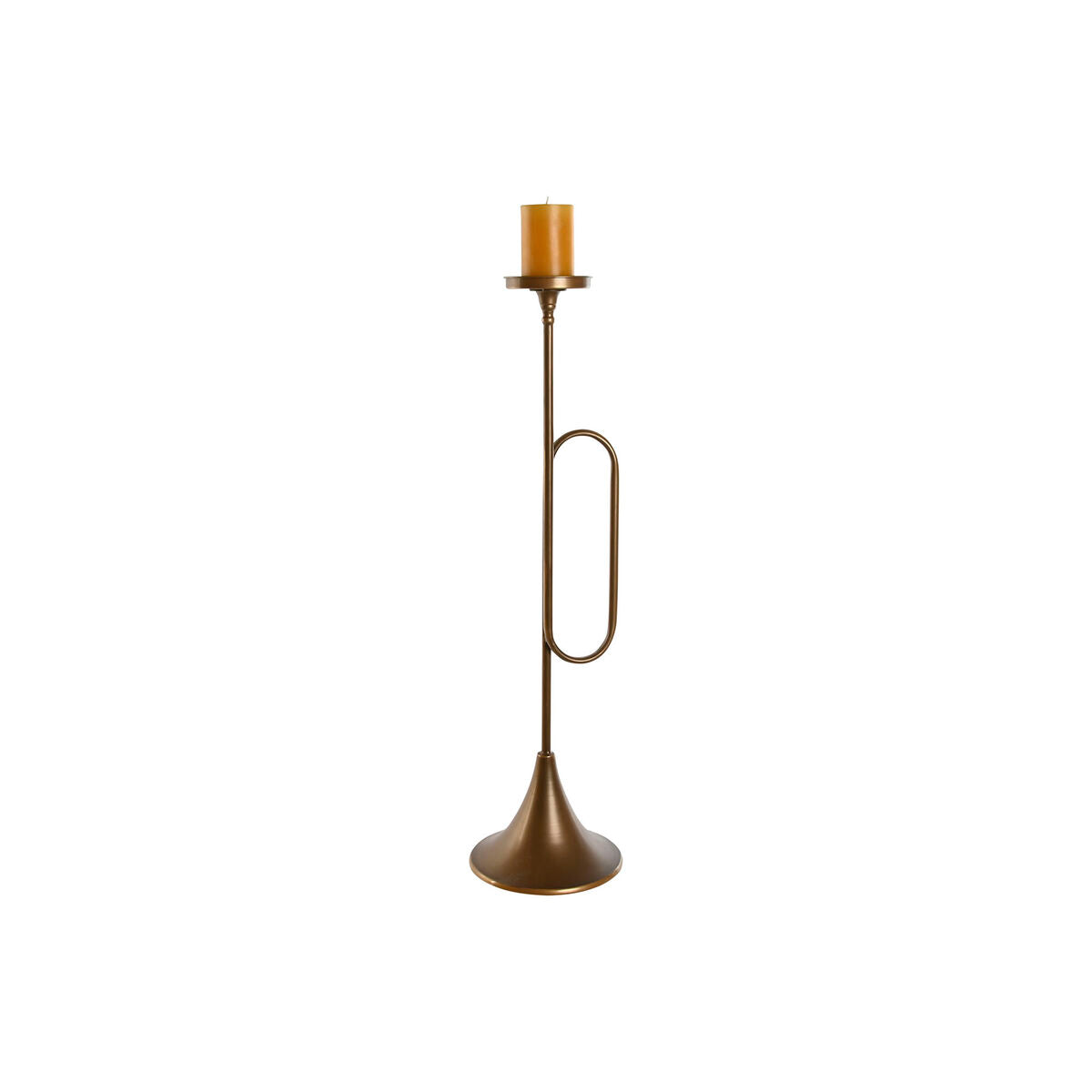 Kultainen kynttilänjalka 78 cm, metallinen lattiakynttilänjalka sisustukseen kotiin