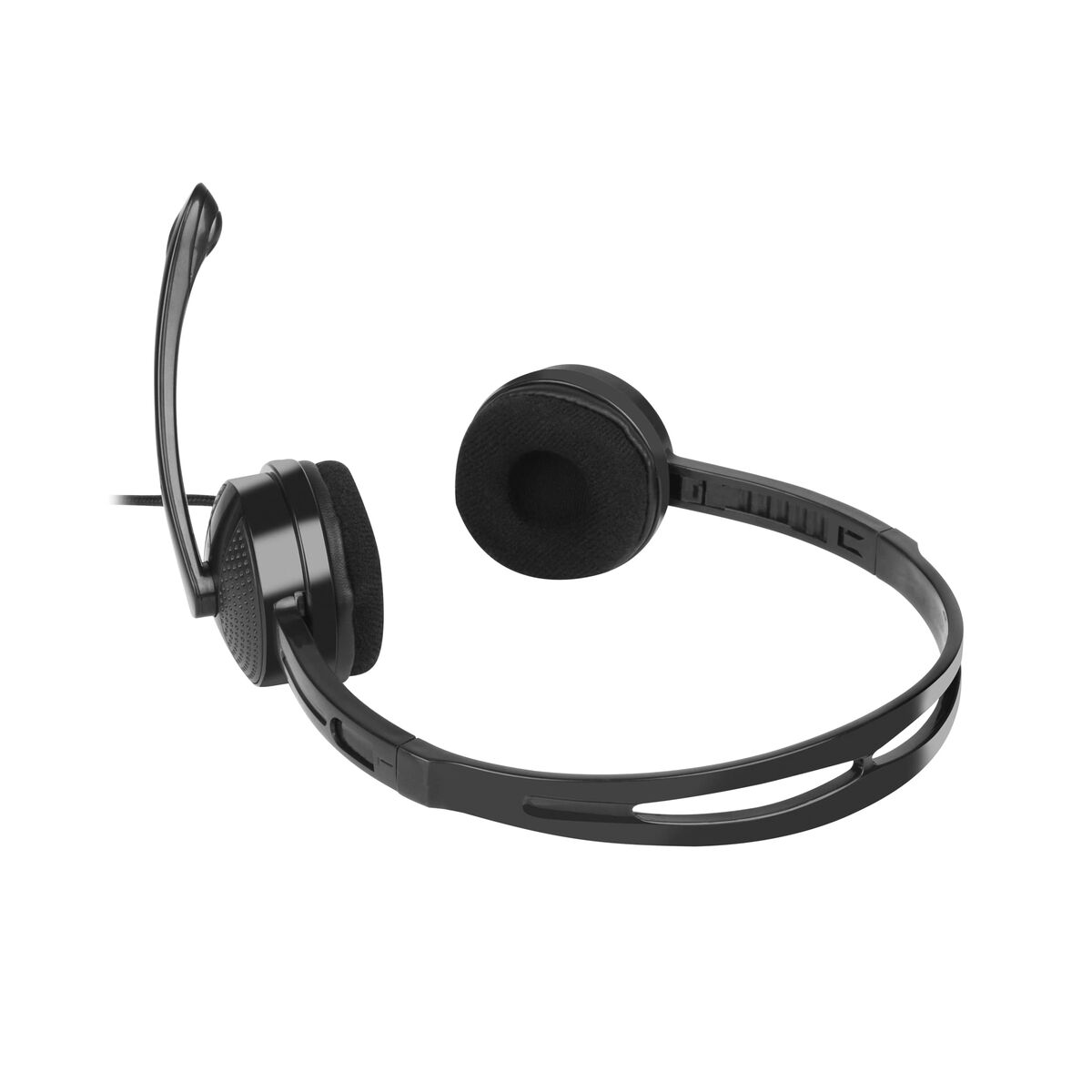 Kuulokkeet mikrofonilla johdolliset 3,5 mm, supraaural 2 m kaapeli - toimistoon