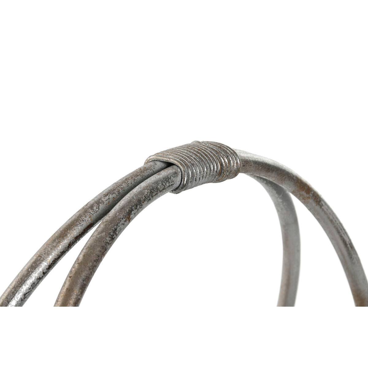 Kynttilänjalat 2 kpl, hopea metallirengas 38 x 16 x 39 cm, moderni sisustus