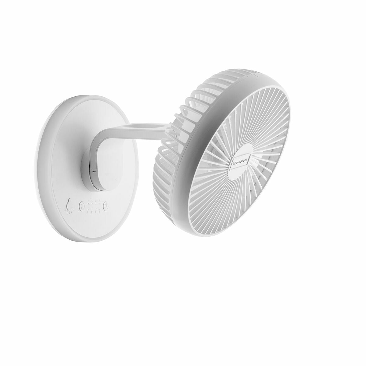 Ladattava pöytätuuletin, hiljainen LED-valolla 4000 mAh Ø6,6''
