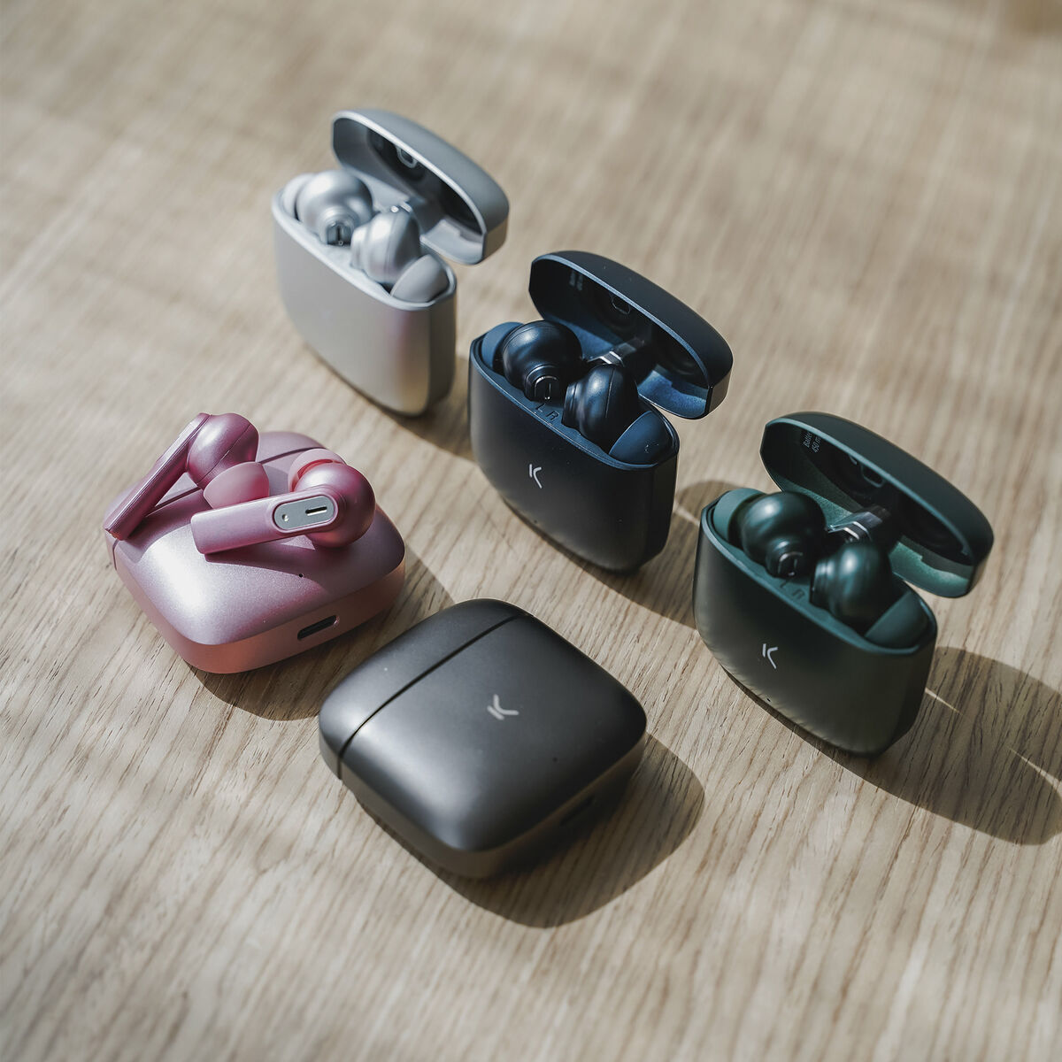 Bluetooth-kuulokkeet langattomat, Bluetooth 5.2, 20 h toisto, vaaleanpunaiset
