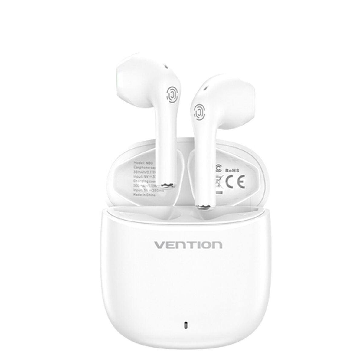 Langattomat in-ear -kuulokkeet mikrofonilla, IPX4, pikalataus, valkoinen