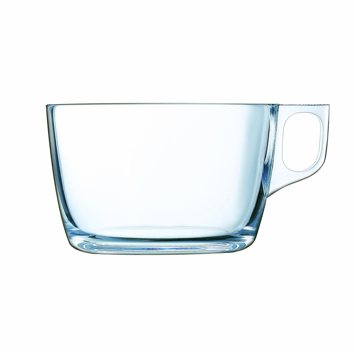 Lasimukit 500 ml 6 kpl, suuri läpinäkyvä lasimuki kahville & teelle keittiöön