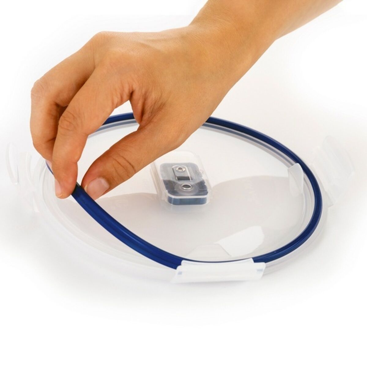 Lasiset eväsrasiat 7 osaa - ilmatiivis lounasrasiasetti, lämmönkestävä Luminarc