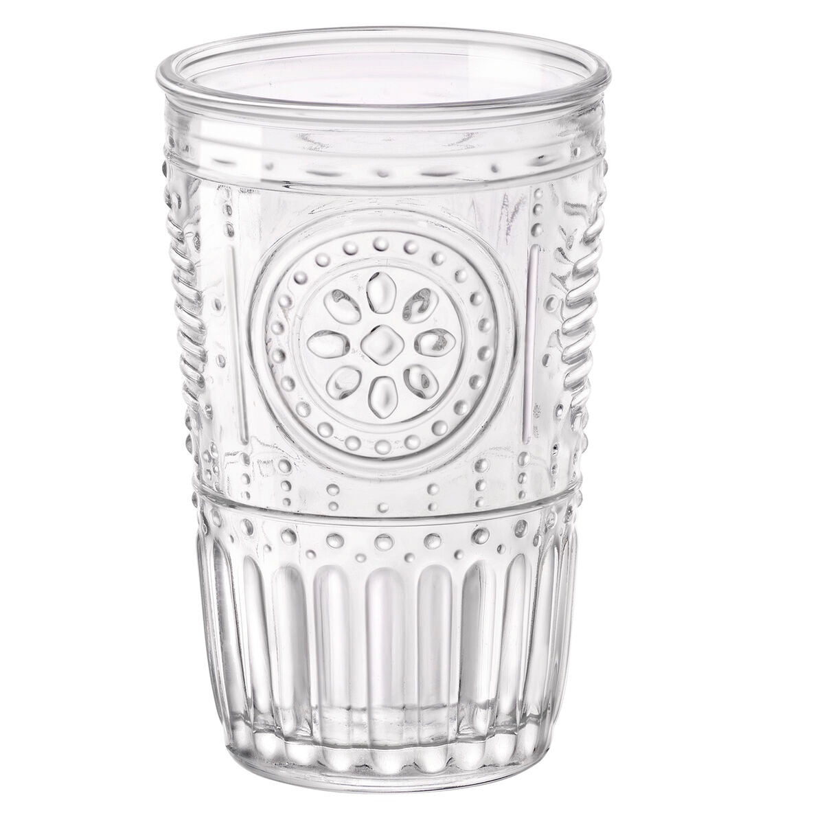Juomalasi 340 ml 6 kpl, läpinäkyvä kuvioitu Romantic-malli - Bormioli Rocco
