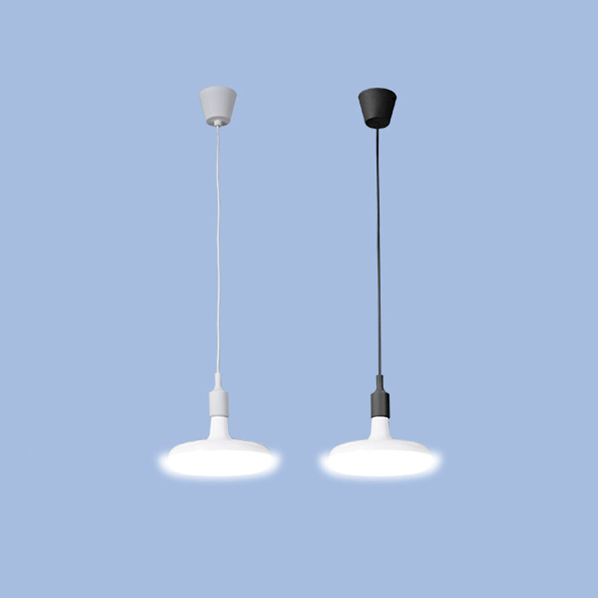 LED-kattovalaisin E27 60 W, ilmatiivis valkoinen silikoni riippuva 98,4×4,4 cm