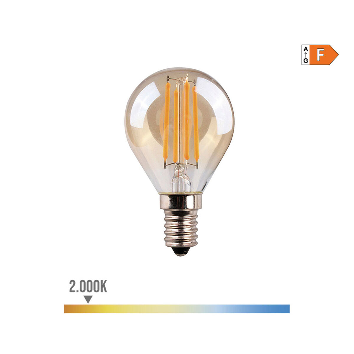 LED-lamppu E14 4,5 W Vintage 2000 K – lämmin valo 400/350 lm, 4,5×7,8 cm
