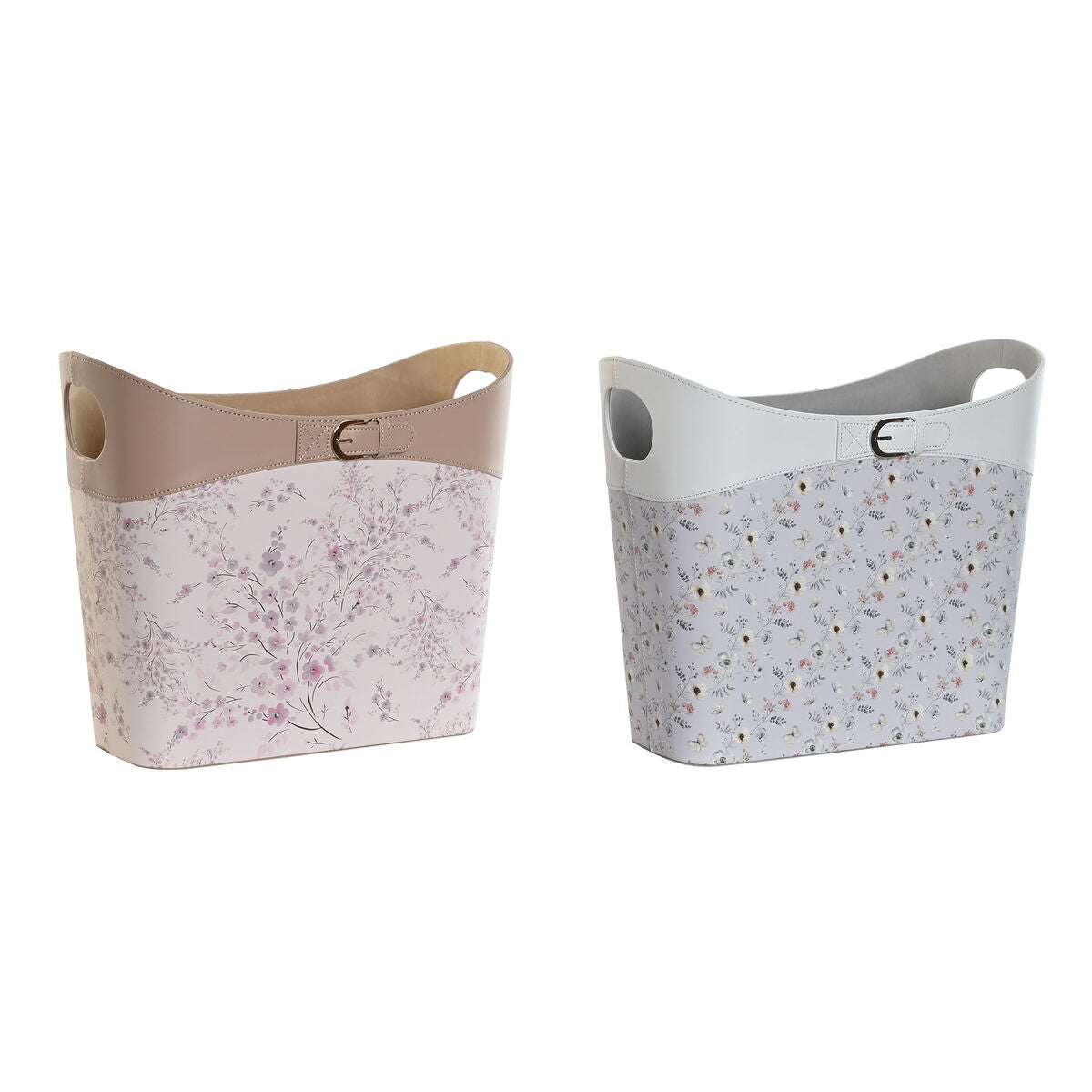 Lehtiteline 2 kpl, polyuretaani/PVC kukkakuvio, pastelli 39 x 21 x 34 cm