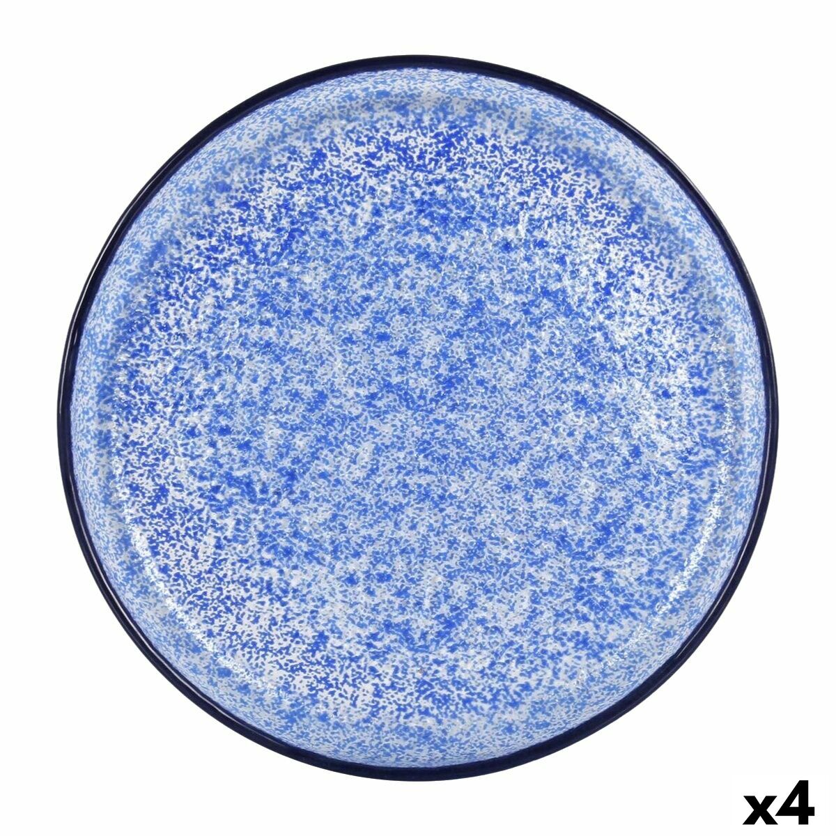 Litteä lautanen 19 cm, sininen - 6 kpl ruokalautanen keittiöön