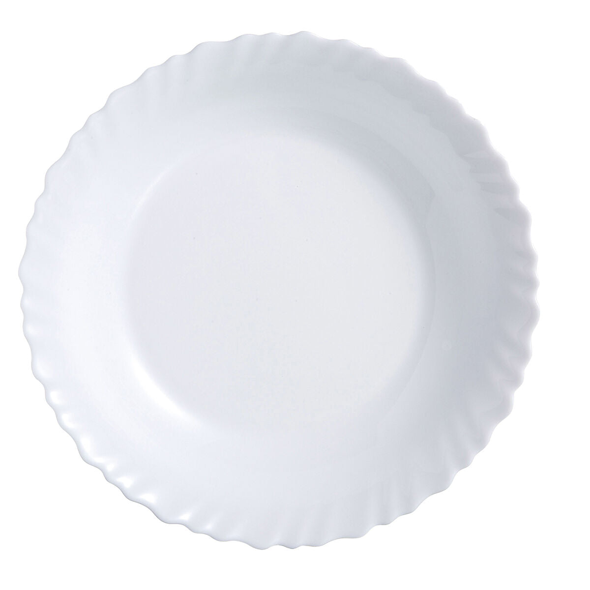 Litteä lautanen 25 cm, lasi, 24 kpl valkoinen - juhla- ja arkipöytään