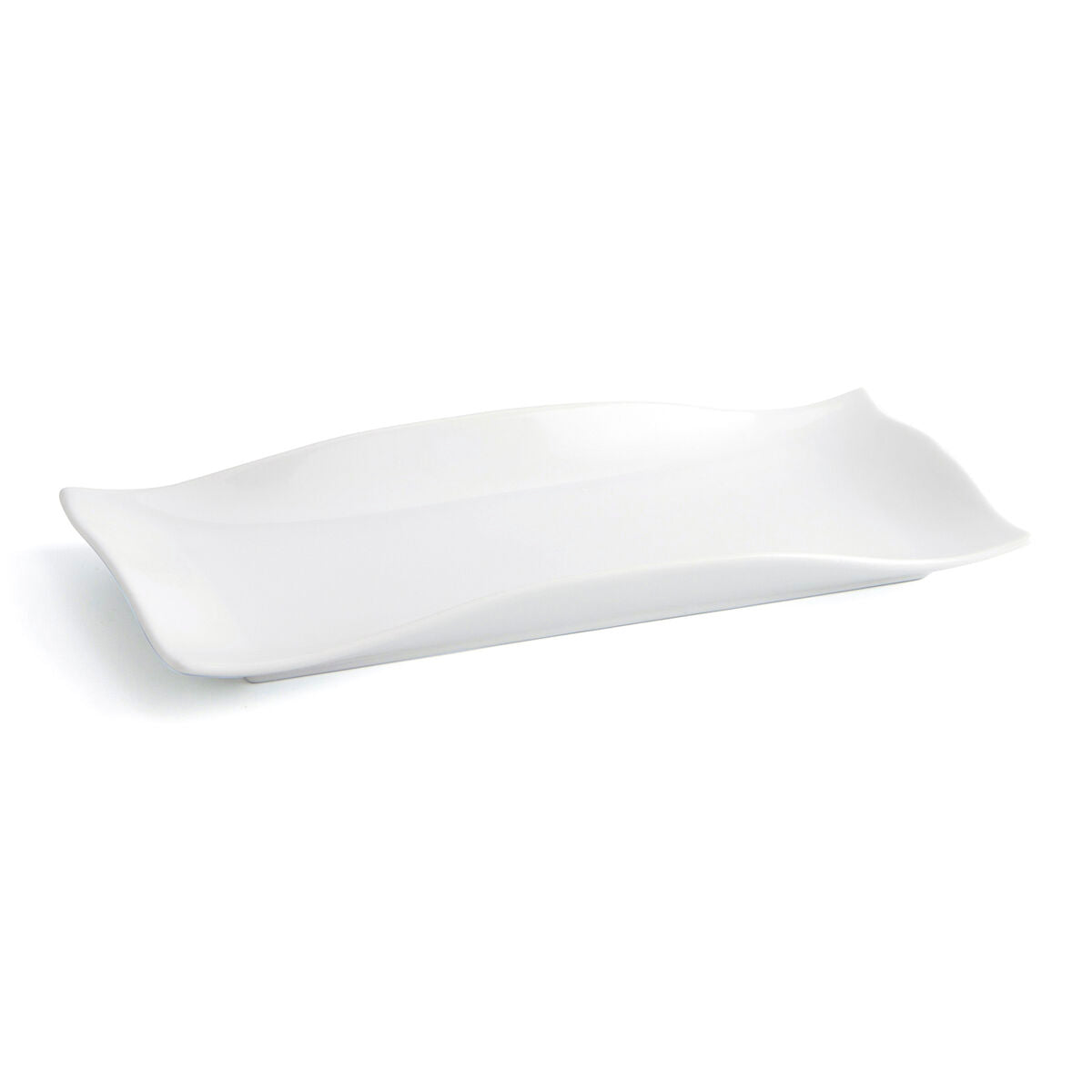 Litteä lautanen 29,5 x 11 cm keramiikka, pinottava & mikrokestävä - 6 kpl