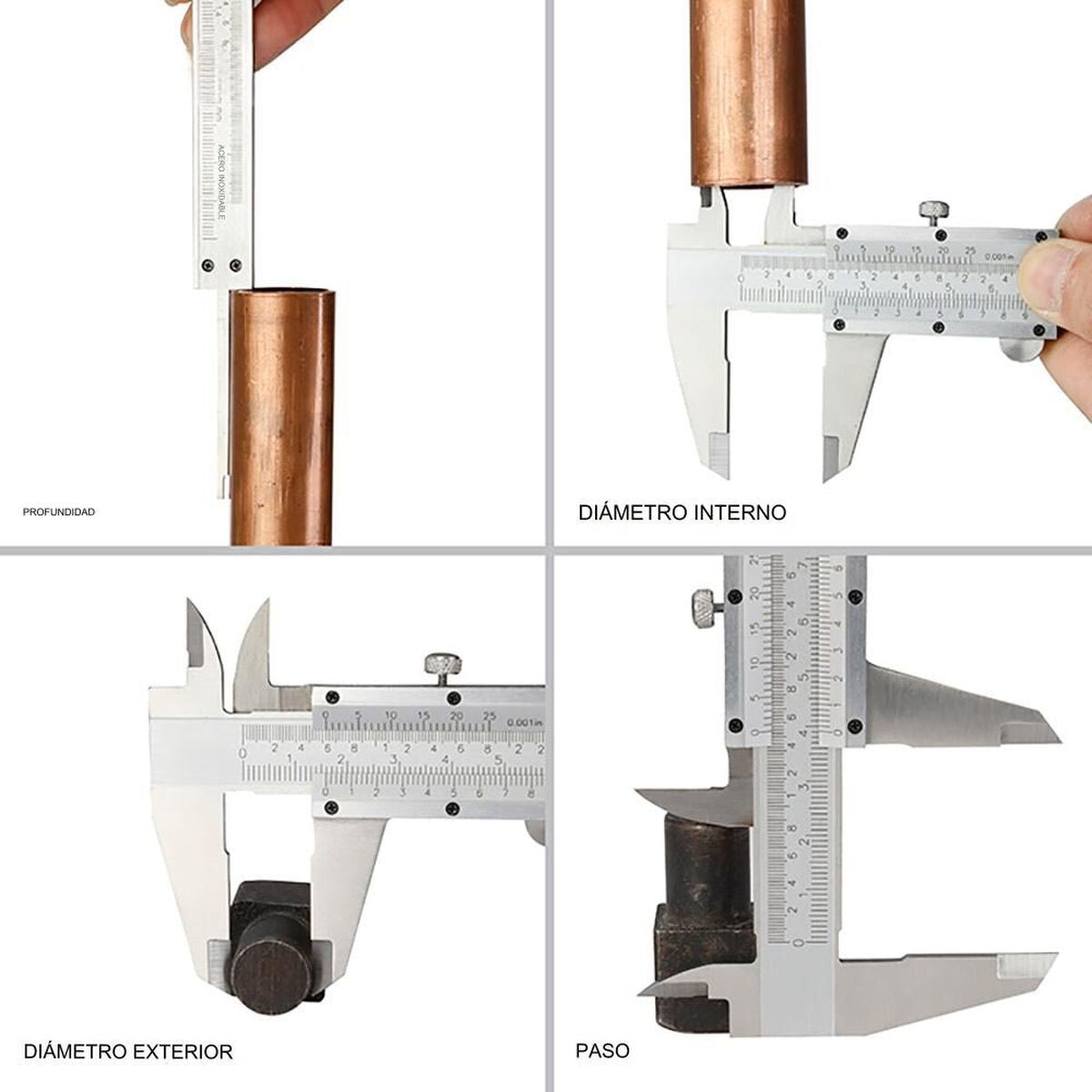 Liukurimittari 0,02 mm 150 mm alumiini, vernier-mittari 6\" työkaluille