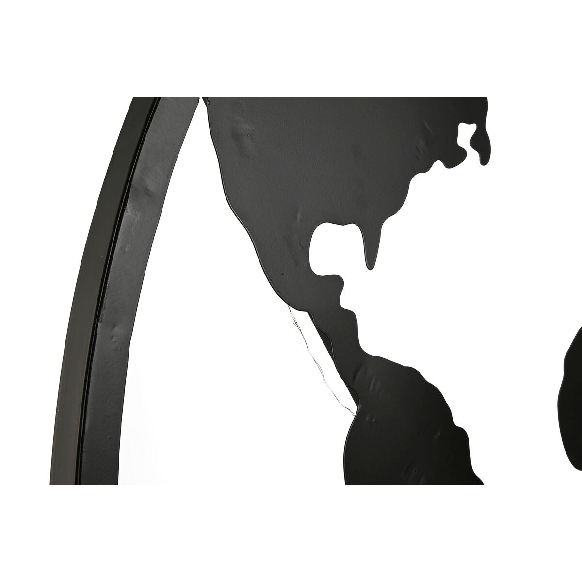 Maailmankartta seinäkoriste metallinen LED paristokäyttöinen, 2 osaa 100×100 cm