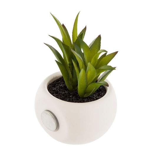 Keinotekoinen kasvi magneetti 6 cm PVC, vihreä - koristekasvi jääkaappiin