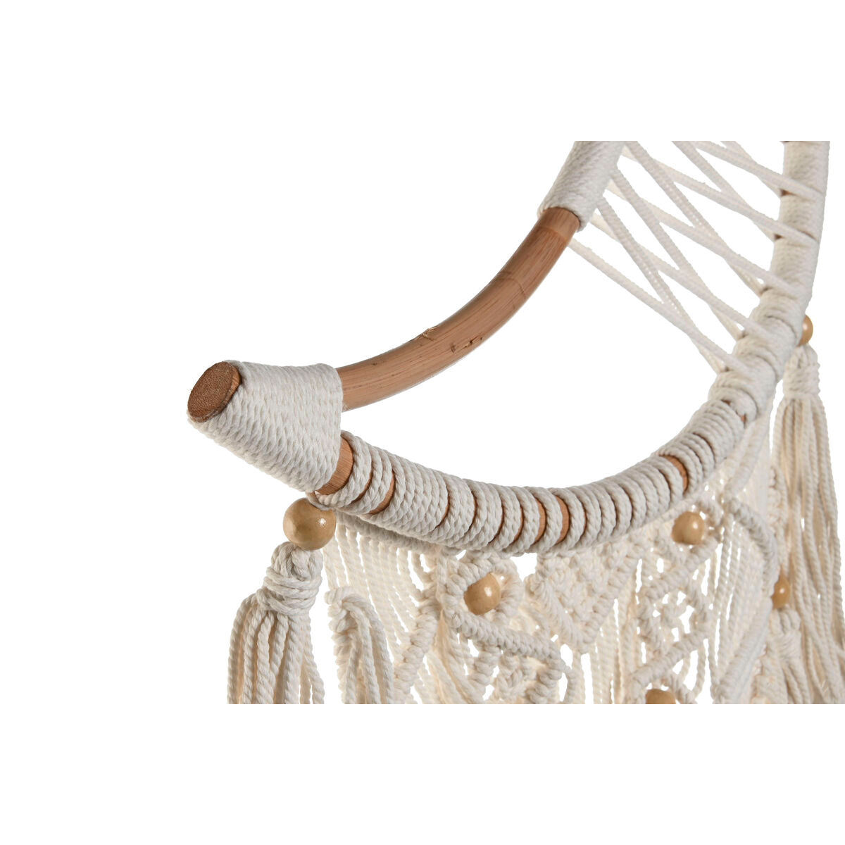 Makramee seinäkoriste boho riipus, 2 kpl, kerma & rattan sisustus seinälle