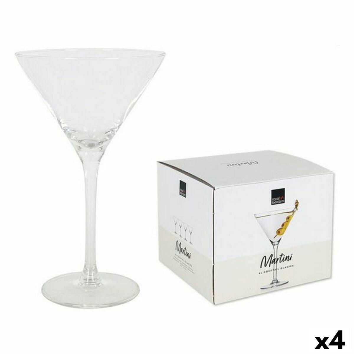 Martini-lasit 260 ml, 4 kpl, 10 x 10 x 18 cm - lasiset cocktail-lasit juhlaan