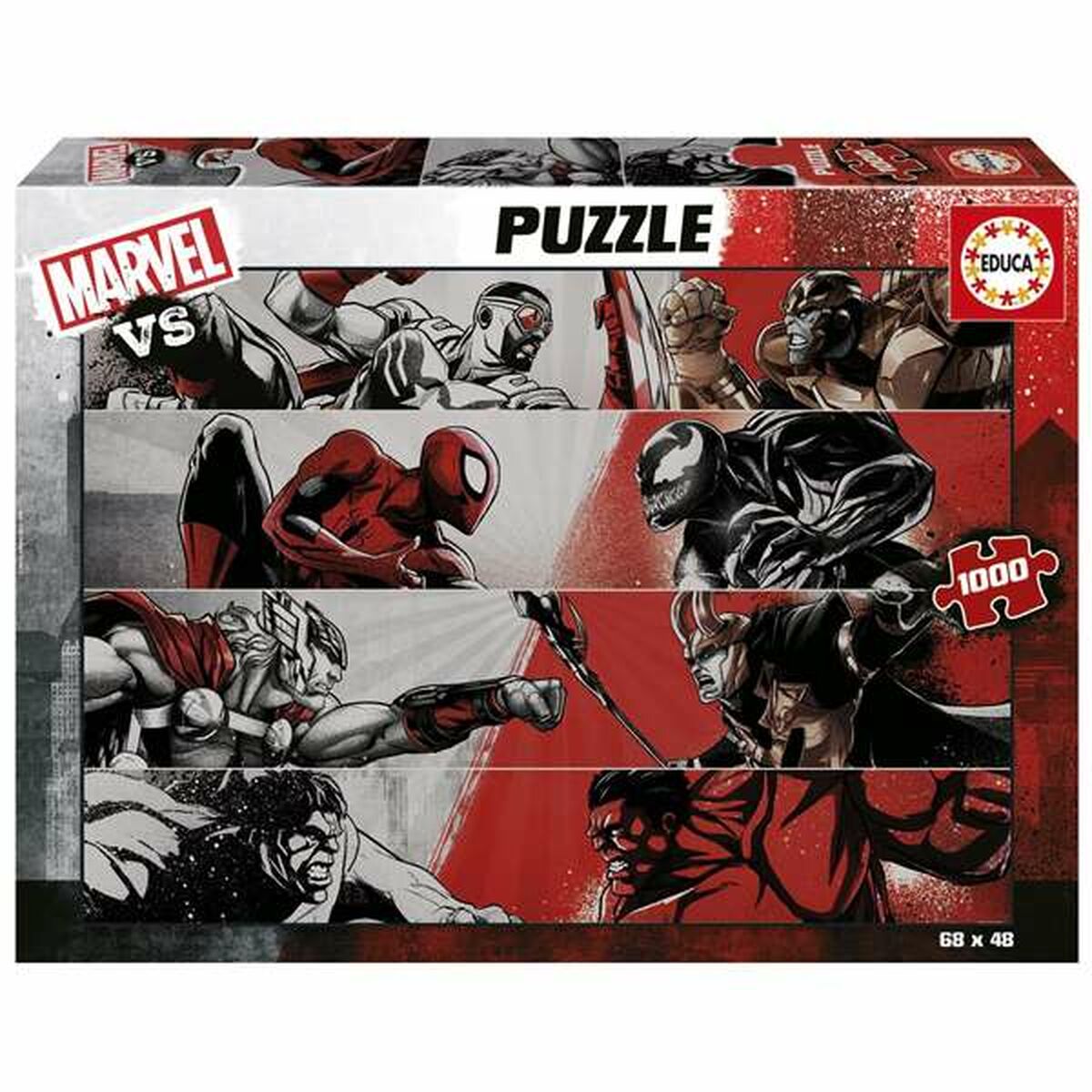 Marvel palapeli 1000 palaa, 68×48 cm, 14+ haastava palapeli aikuisille