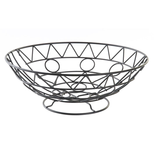 Hedelmäkulho metallinen musta, geometrinen alumiini 28 x 28 x 10 cm sisustukseen