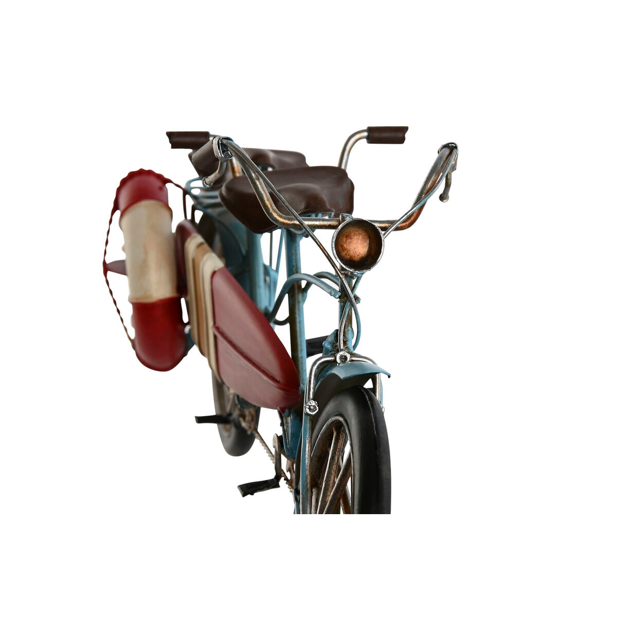 Metallinen koristehahmo 3 kpl, pyörä sivuvaunulla, sininen, punainen 31x10x15 cm