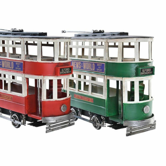 Koristejuna metallinen vintage 28 x 9 x 20 cm, 2 kpl, punainen & vihreä