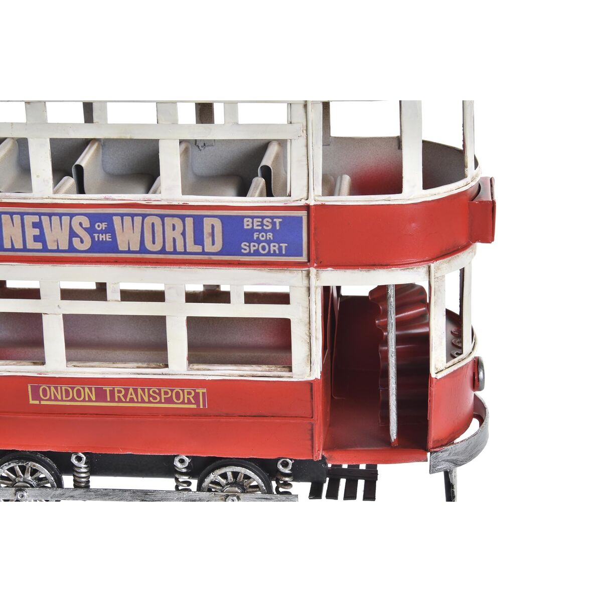 Koristejuna metallinen vintage 28 x 9 x 20 cm, 2 kpl, punainen & vihreä