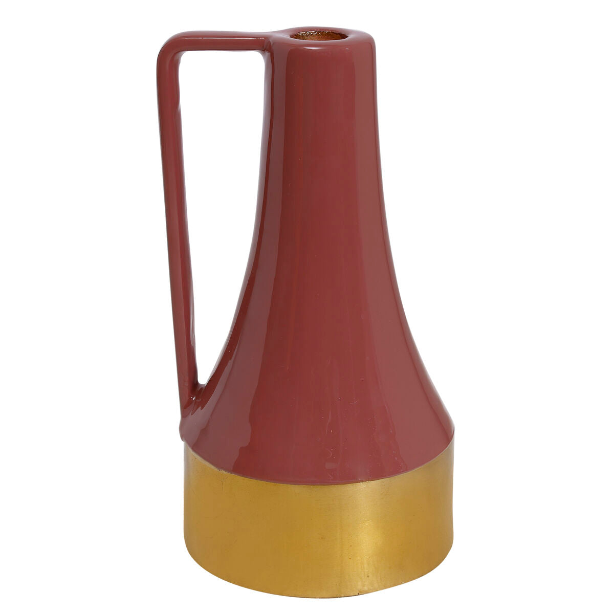 Kynttilänjalka metallia, 2 kpl, lakattu terrakotta & oranssi 11 x 11 x 20 cm