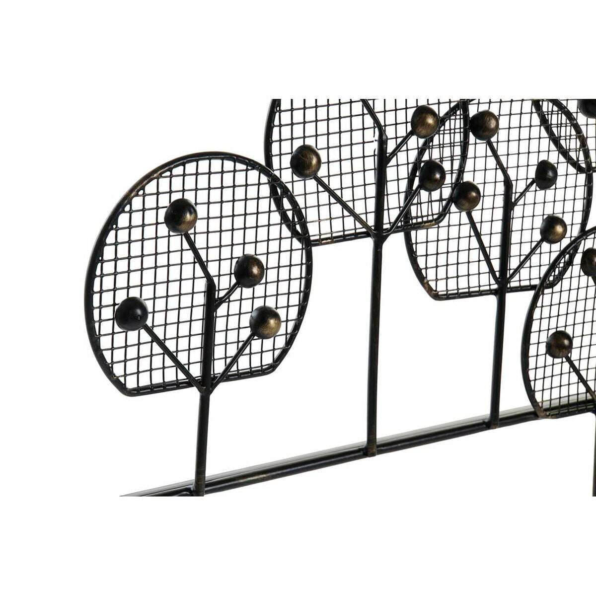 Seinäkoriste metallinen musta kullattu loft 105 x 6 x 56 cm olohuoneeseen