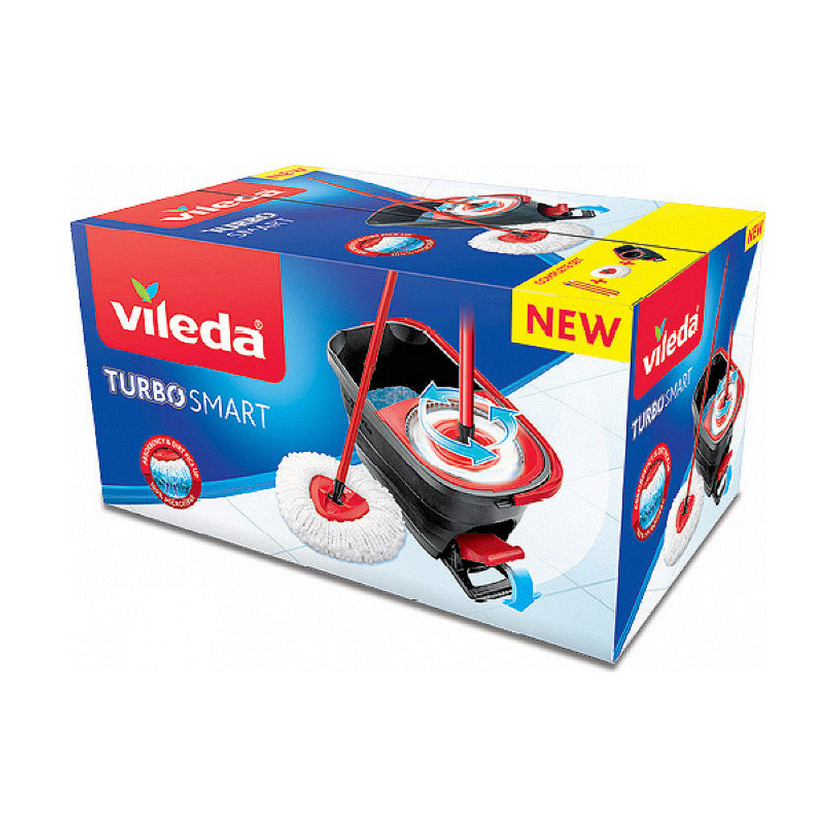 Moppi ja ämpäri, pyörivä spin-mop 5 l lattiamoppi, 46,6 x 26,6 x 24,6 cm