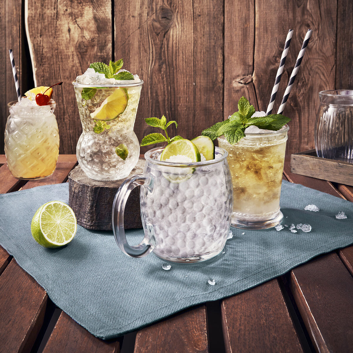 Moscow Mule muki 545 ml, 6 kpl - lasinen cocktailmuki, tiskikoneeseen Bormioli