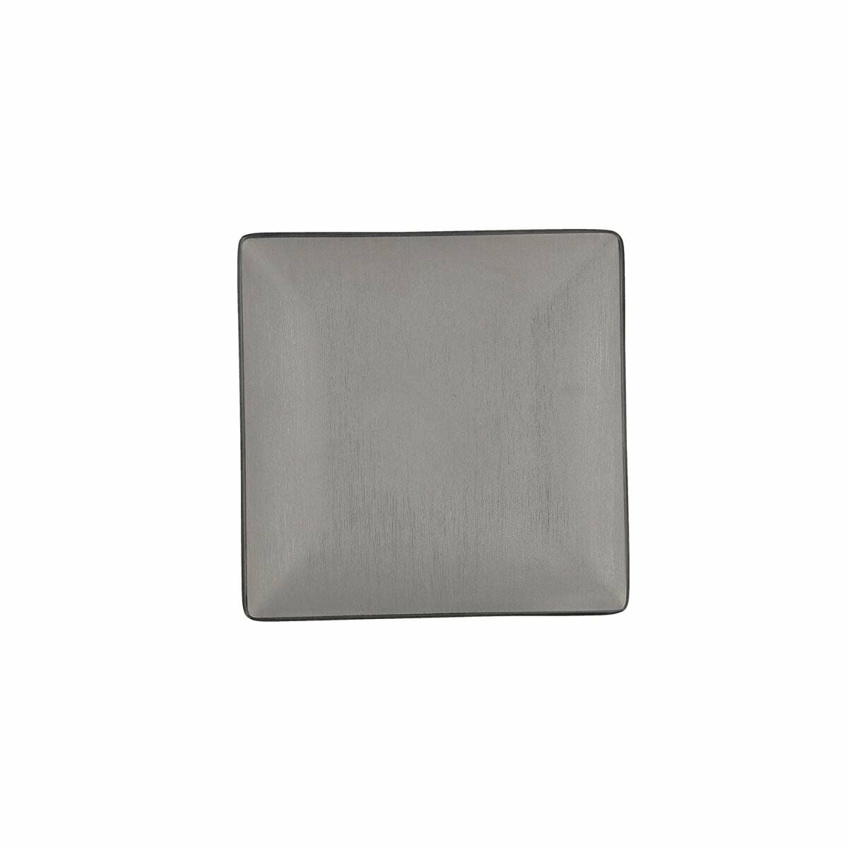 Litteä muovilautanen 18 x 18 cm, pinottava ja kestävä 12 kpl, musta keittiöön
