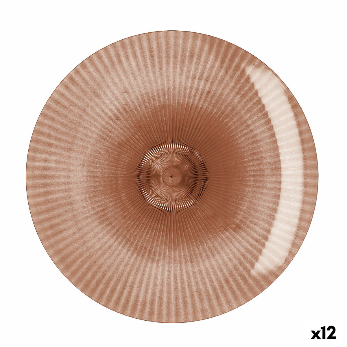 Muovilautanen 26 cm, uudelleenkäytettävä koralli - 12 kpl, juhliin, tarjoiluun