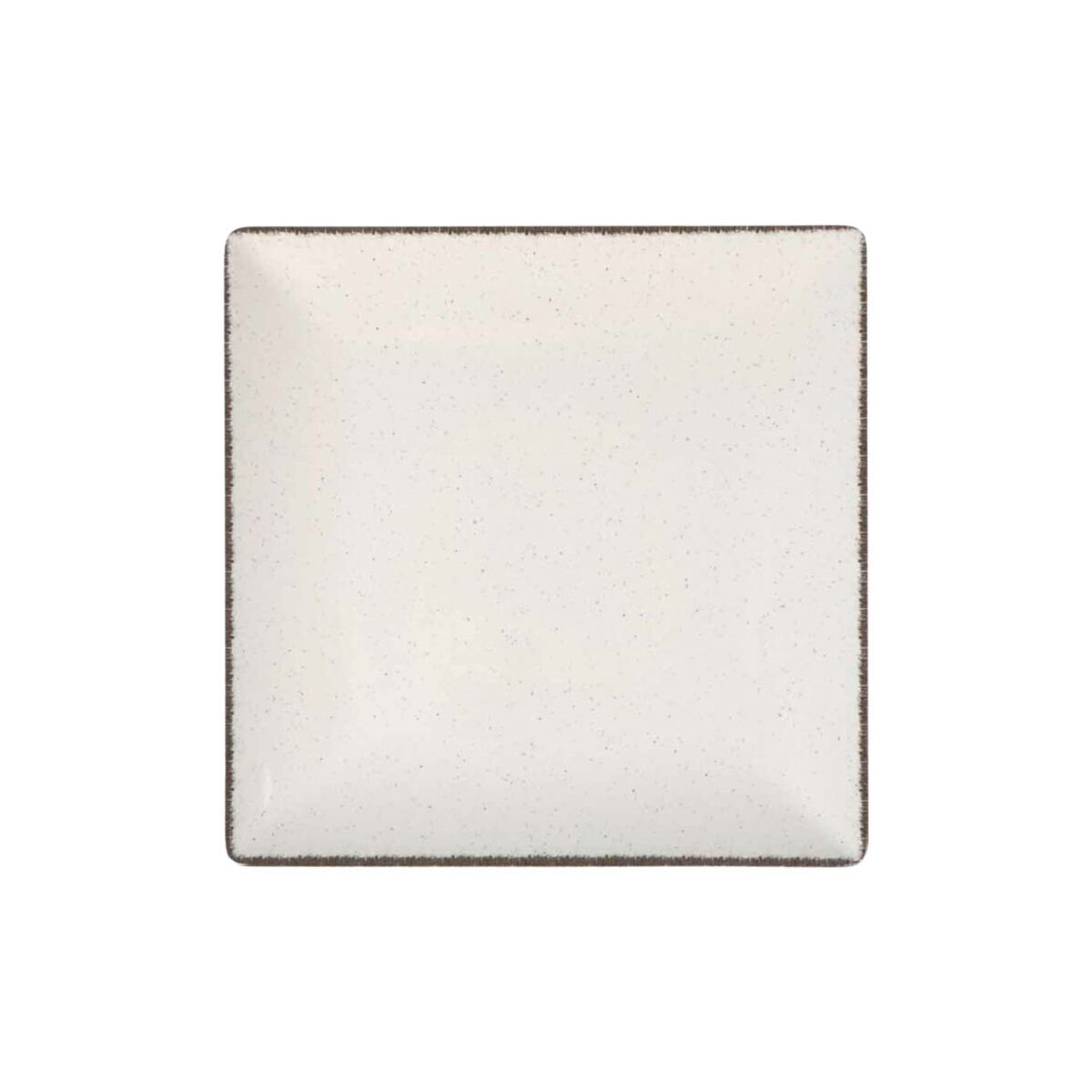 Lautaset 24 x 24 cm 6 kpl, litteä neliölautanen 24×24×2 cm, vaalea, tummareunainen
