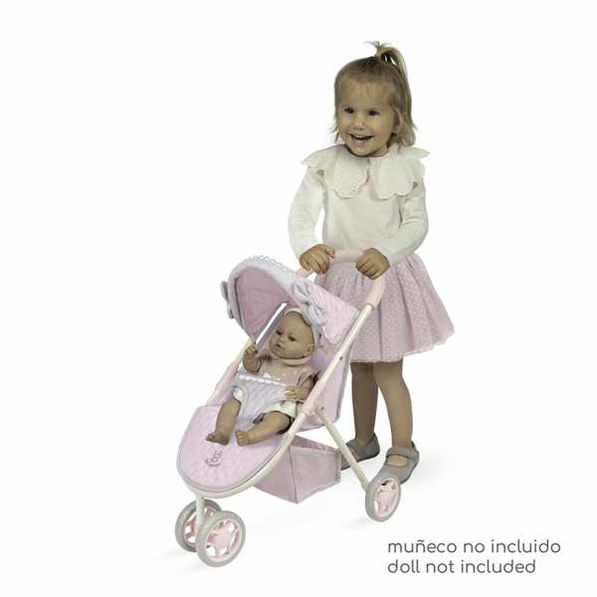 Nuken tuoli 50 cm, metallirunko & pehmustettu istuin, koottava, 3+ v Decuevas