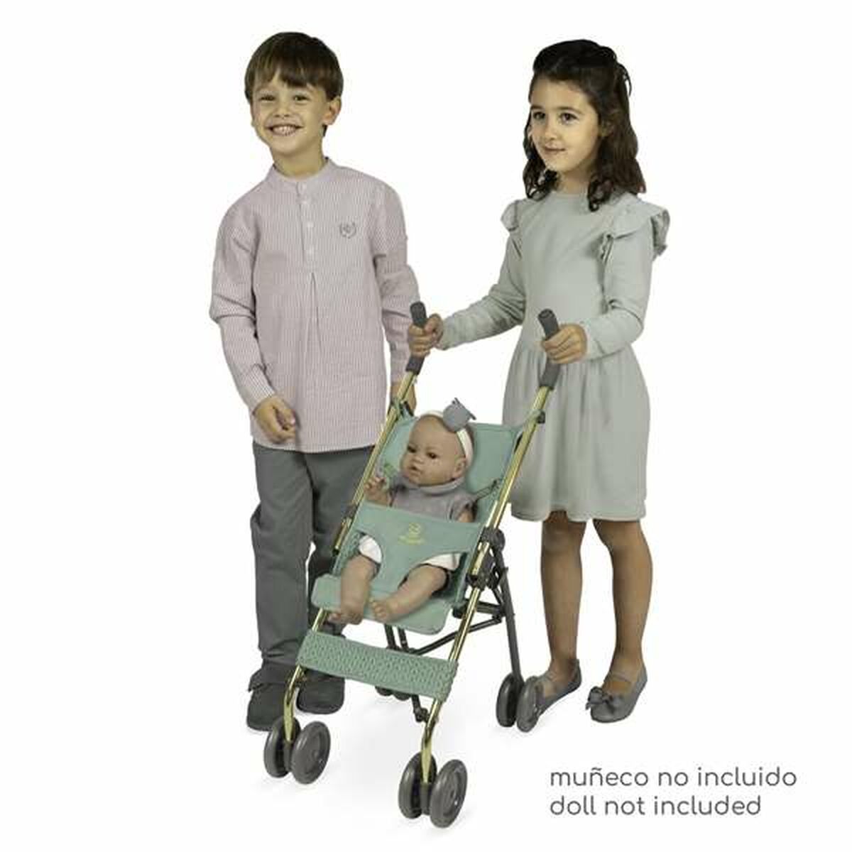 Nuken vaunut, metallinen, kangasistuin & muovia, koottava, lapsille 3+ Decuevas