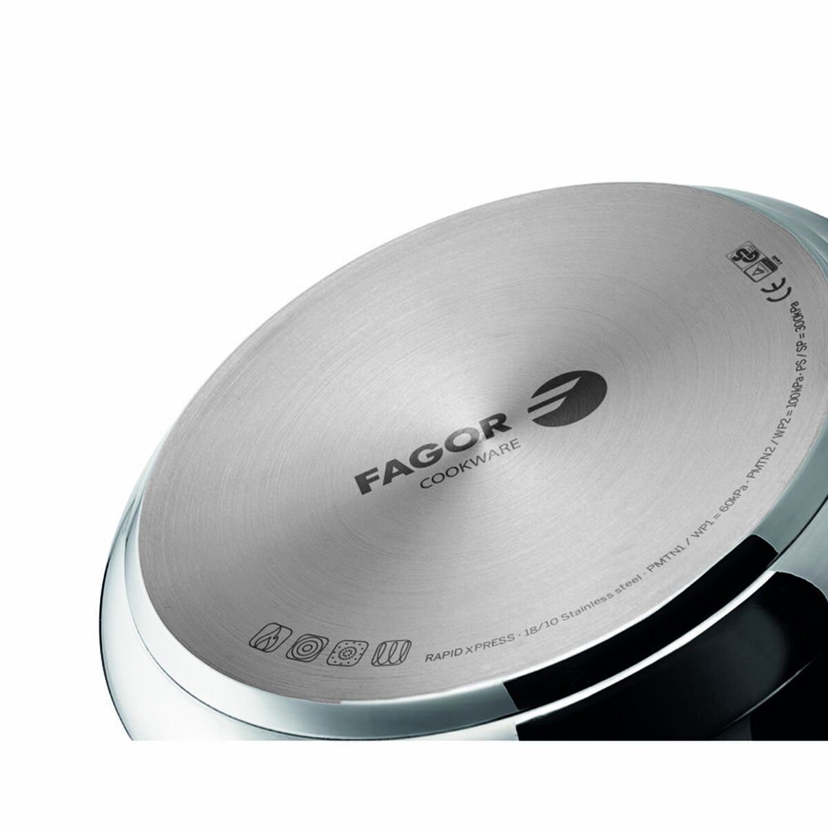 Painekeitinsetti 4 l + 6 l, ruostumaton teräs 18/10 - 2 kpl, bakeliittikahvat