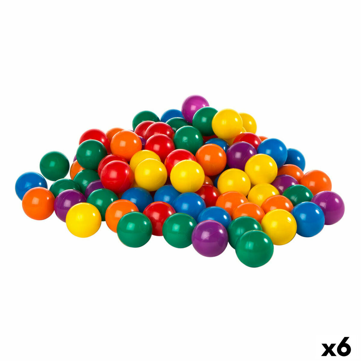 Pallomeri-pallot 100 kpl 6,5 cm, värikkäät muovipallot sisälle 2+ vuotiaille