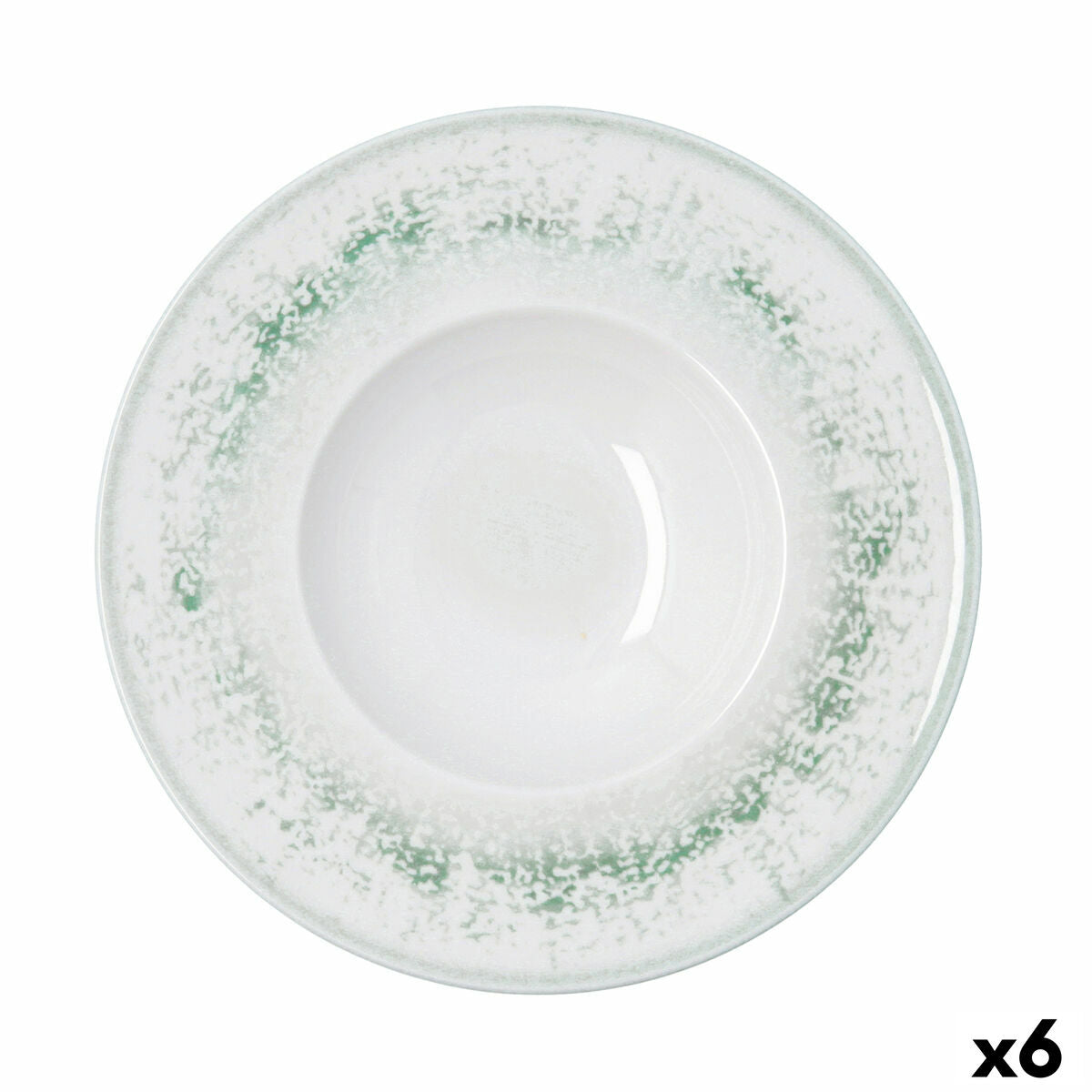 Pastalautanen Ø 26 cm valkoinen keramiikka, 6 kpl - pinottava, tiskikone & mikro