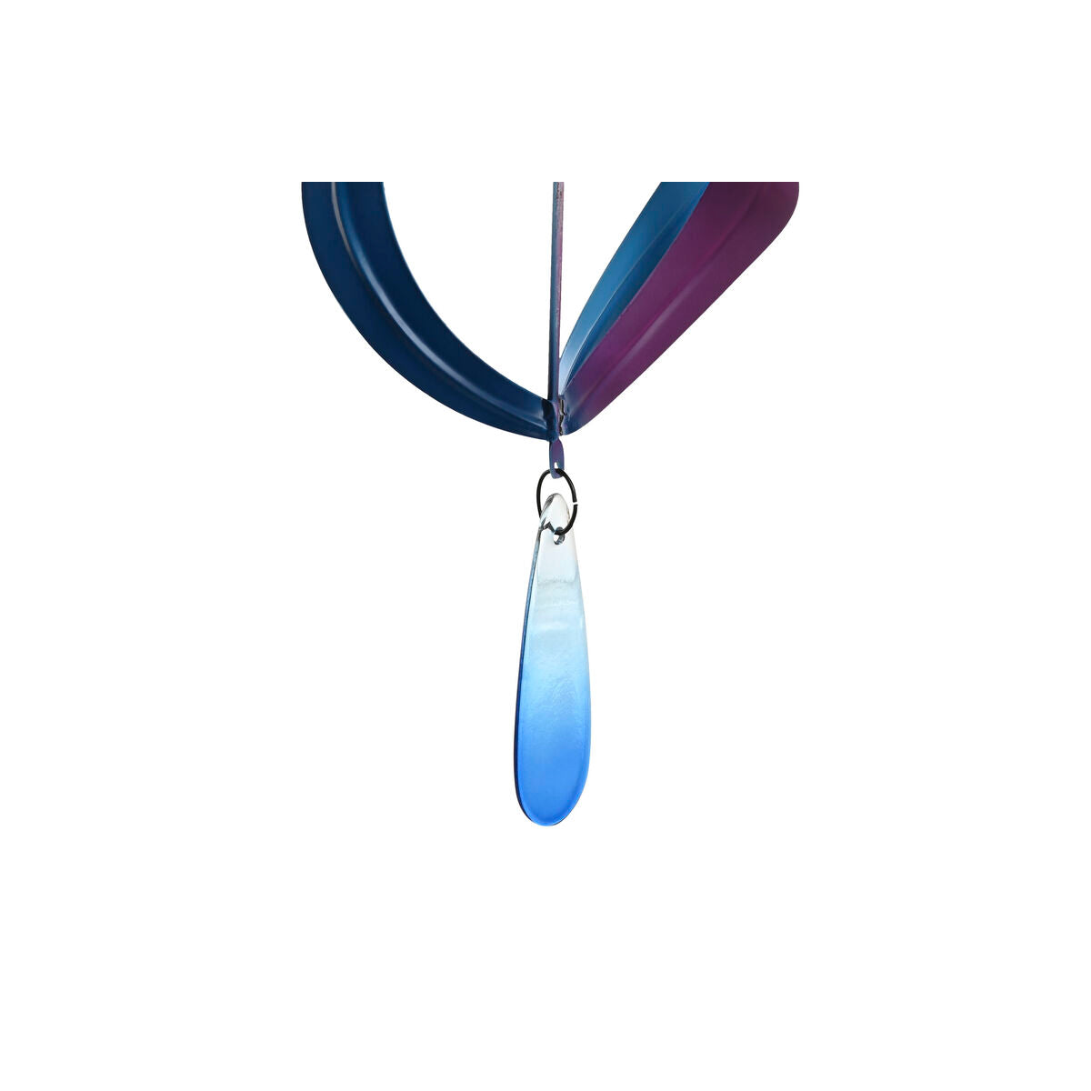 Perhonen seinäkoriste shabby chic, sininen & oranssi, 23x13x90 cm, 2 kpl