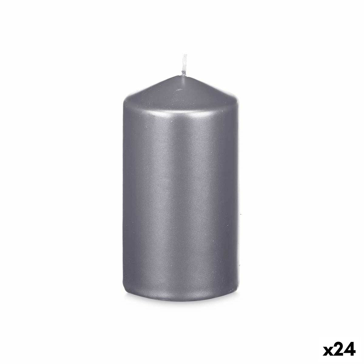 Pilarikynttilä 13 cm hopea, 24 kpl - 53 h paloaika, vaha juhliin & koristeiksi