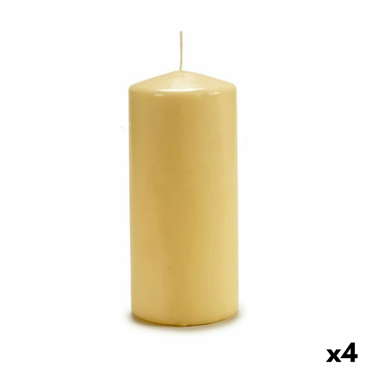 Pilarikynttilä 20 cm, kerma, 4 kpl, Ø 9 cm - pöytäkoriste juhliin & sisustukseen