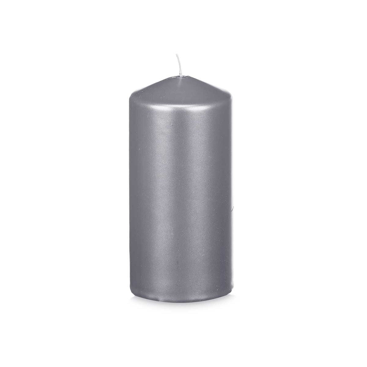 Pilarikynttilä 7 x 15,5 cm hopea, 61 h polttoaika, 12 kpl kotikäyttöön
