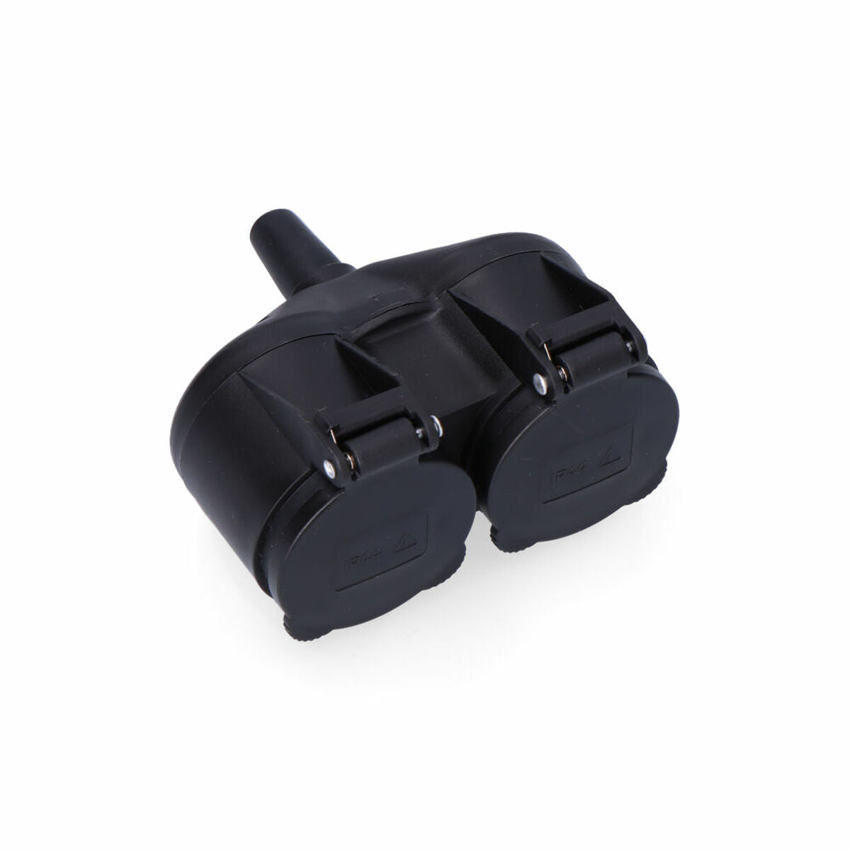 Pistoke 16 A 3500 W IP44 ulkokäyttö, musta, kuminen, 230/250 V, 4,8 mm
