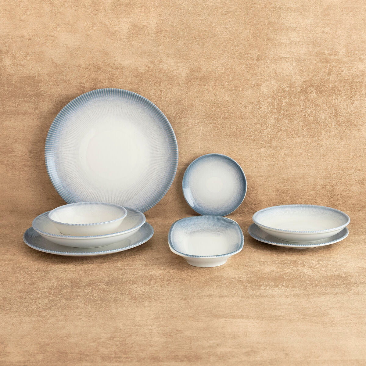 Pizzalautanen Ø30 cm, keraaminen valkoinen, pinottava – 6 kpl keittiöön