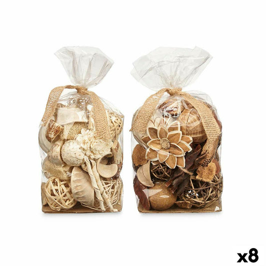 Potpourri koriste, valkoinen & ruskea 19 x 40 x 14 cm, 8 kpl lahjapakkaus