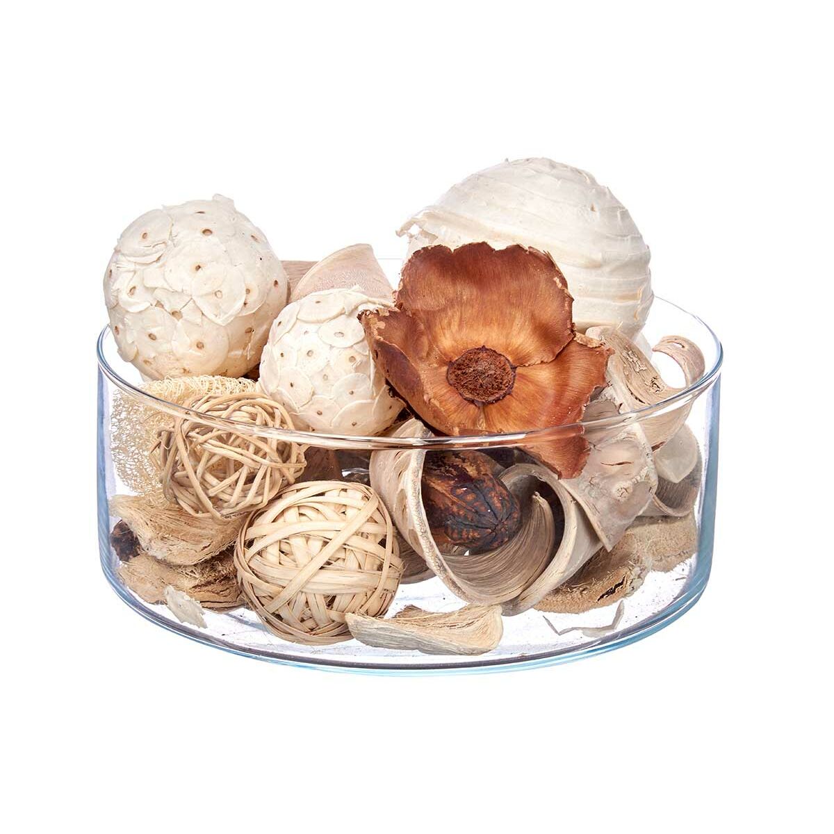 Potpourri koriste, valkoinen & ruskea 19 x 40 x 14 cm, 8 kpl lahjapakkaus