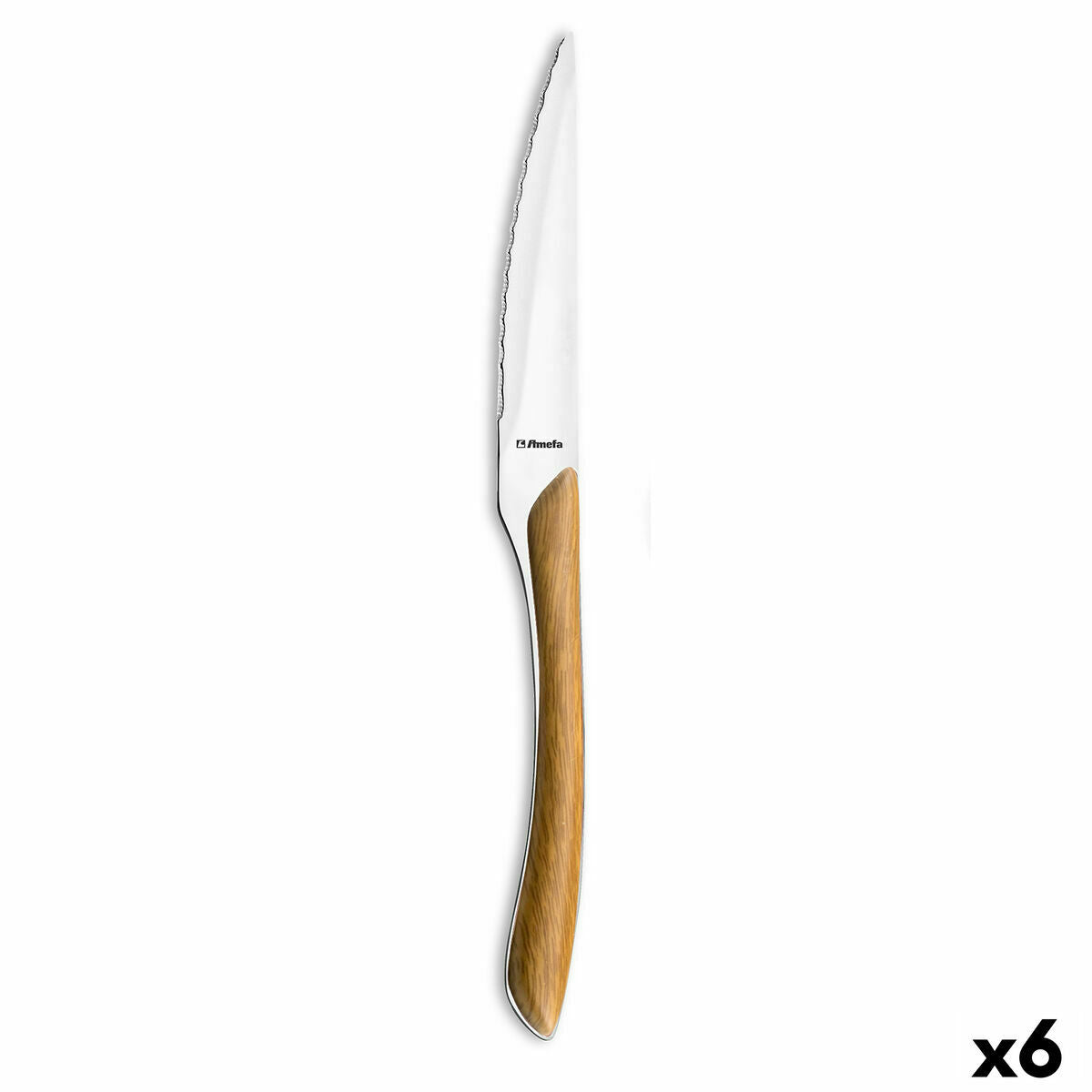 Pöytäveitsi 23 cm, sahalaita, 6 kpl, kaksivärinen metalli - astianpesukoneeseen