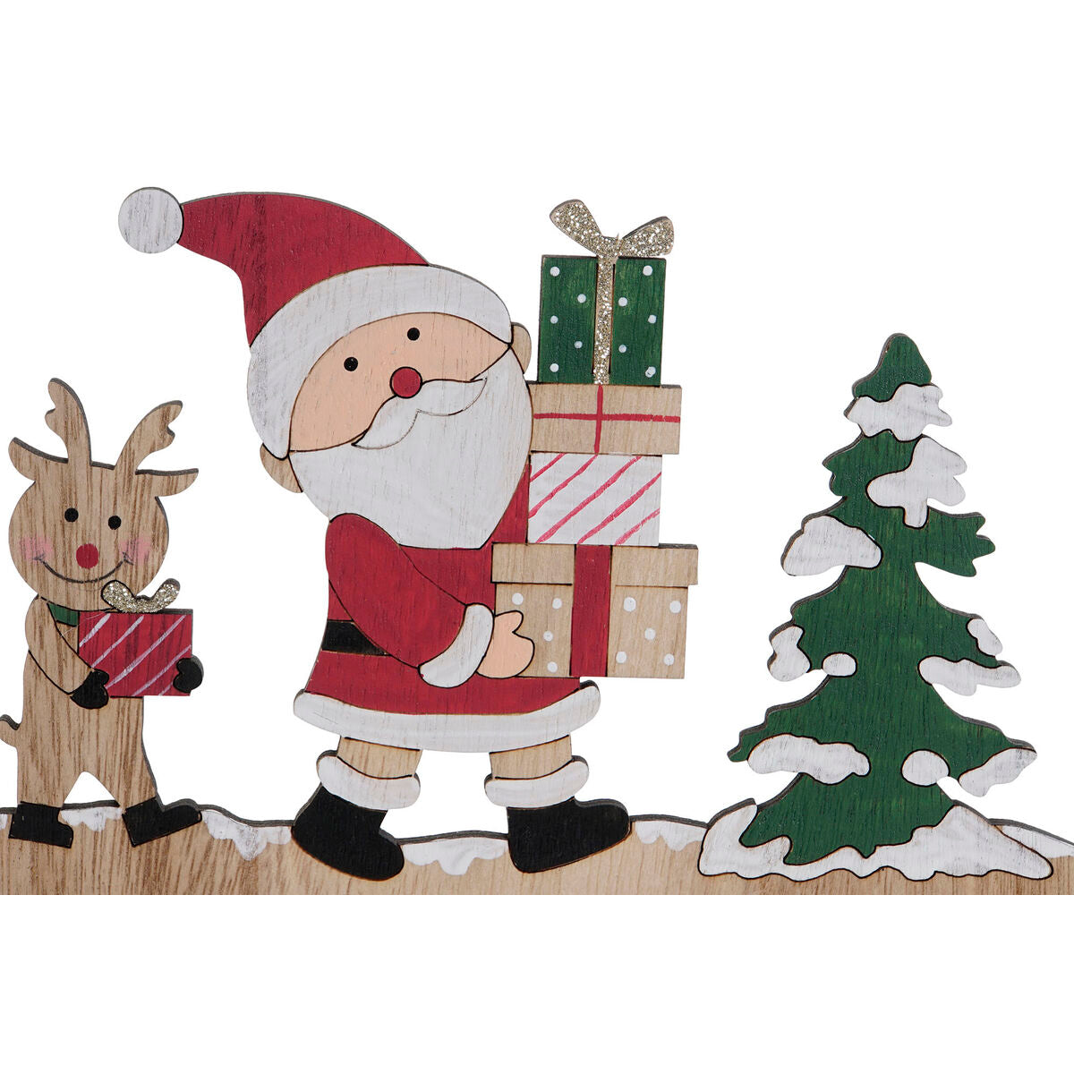 Puinen adventtikalenteri MDF 45 x 1 x 19 & 45 x 2 x 19 cm, 2 osaa, joulukalenteri